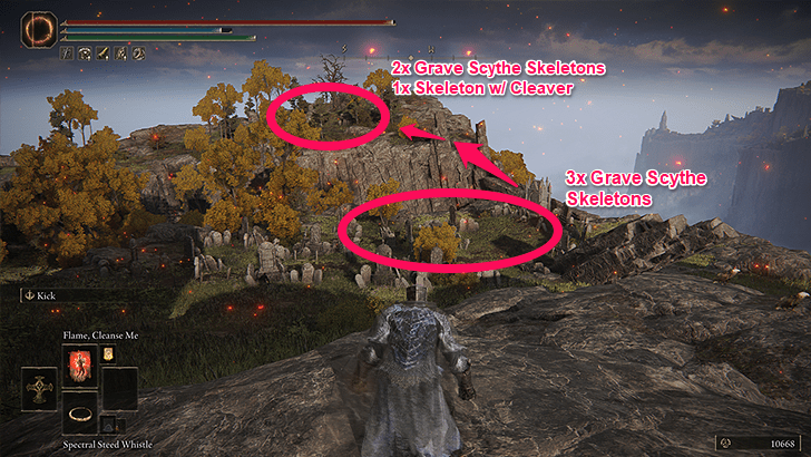 Grave Scythe Skeletons Farming Spots