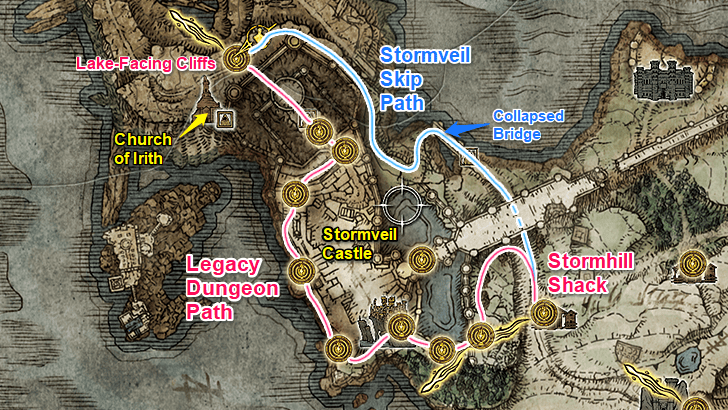 Getting to Liurnia of the Lakes Map