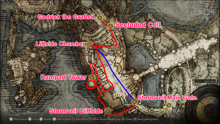 route to Godrick the Grafted