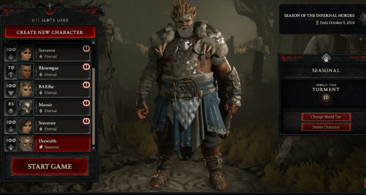 Level 100 Characters