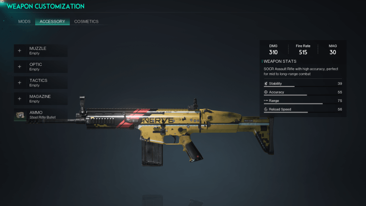 Once Human - Weapon Accessory Screen