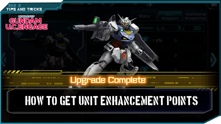 unit enhancement guide points - Gundam UCE