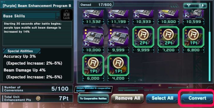 Unit Enhancement Step 3 - Gundam UCE