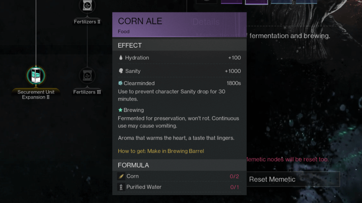 Once Human - Corn Ale Description