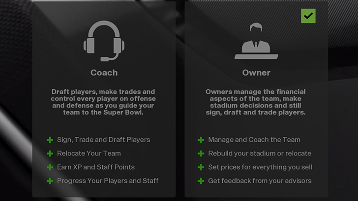 Madden NFL 25 - Owner or Coach Role