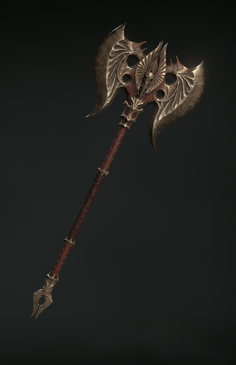 Diablo 4 - Bloody Winged Greataxe Weapon Transmog