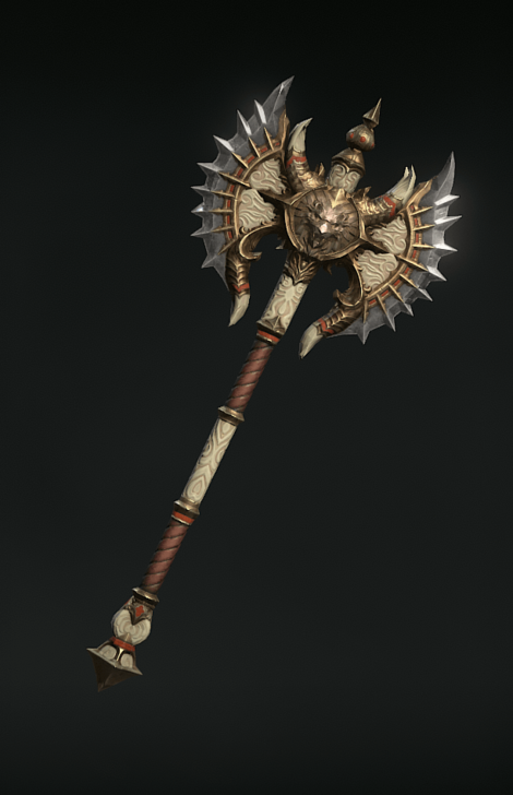 Diablo 4 - Ivory Greataxe Weapon Transmog