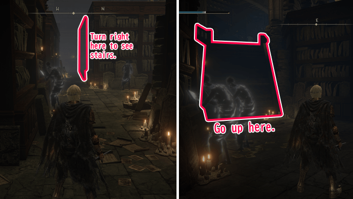 Find the Stairs at the Back of the First Floor