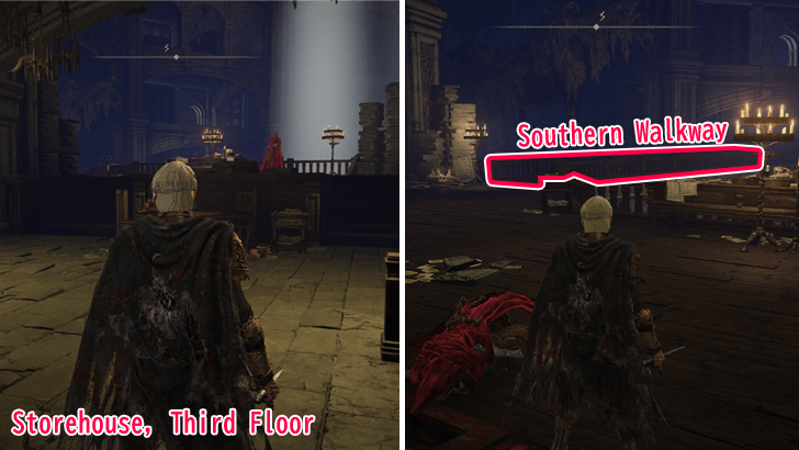 Go to the Southern Walkway in the Third Floor