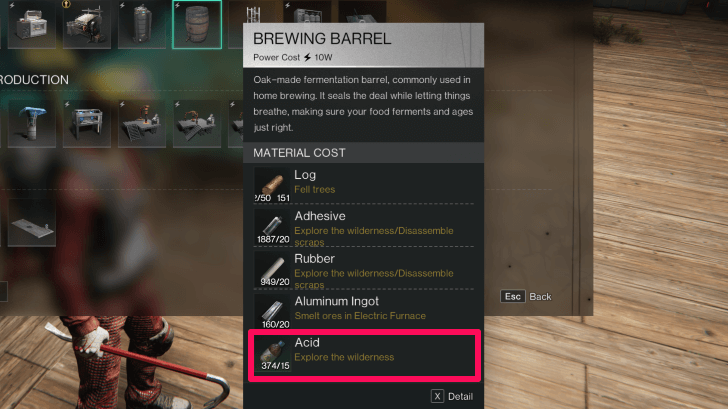 Once Human - Acid in Brewing Barrel Blueprint