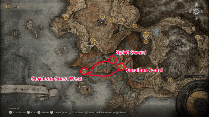 finding the Spirit Sword from the Cerulean Coast