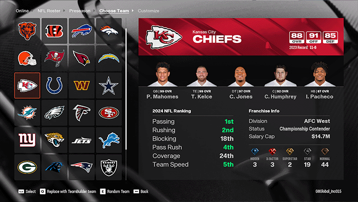 Madden NFL 25 - Select a Team in Franchise Mode
