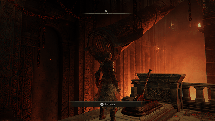 Lever to Lower the Lava Intake Pipe