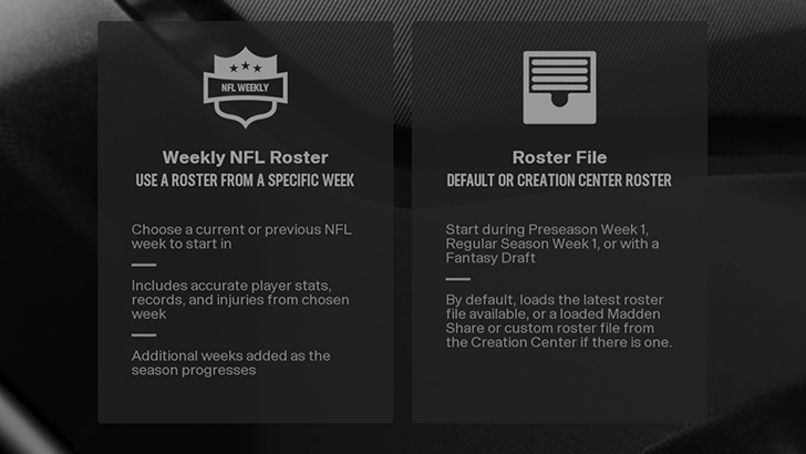 Madden NFL 25 - Franchise Mode Roster Types