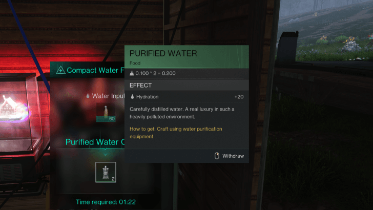 Once Human - Purified Water From Compact Purifier