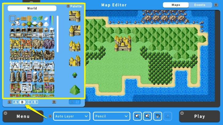 RPG MAKER WITH Tile Palletes
