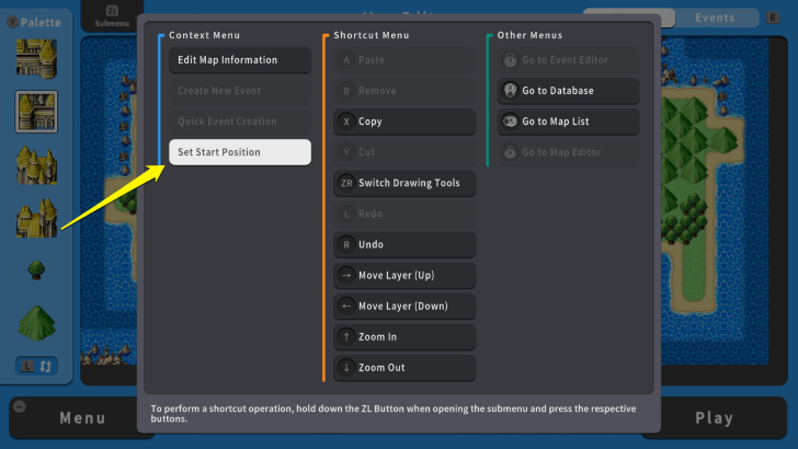 RPG MAKER WITH Start Position