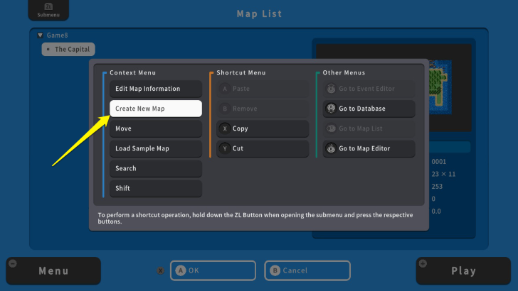 RPG MAKER WITH Create New Map
