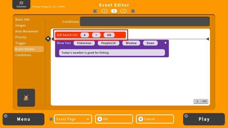 Event Editor Self Switch Ctrl