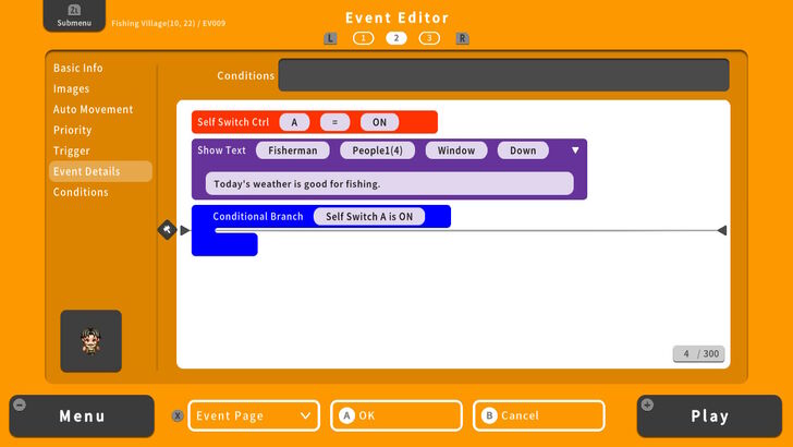 Conditional Branch Event Editor