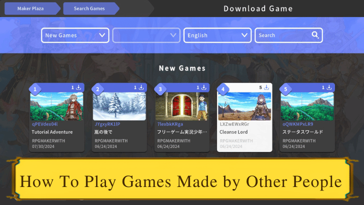 How to Play Games Made by Other People | RPG MAKER WITH｜Game8