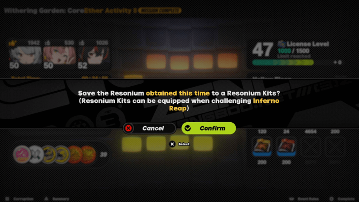 Saving Resonium Kits