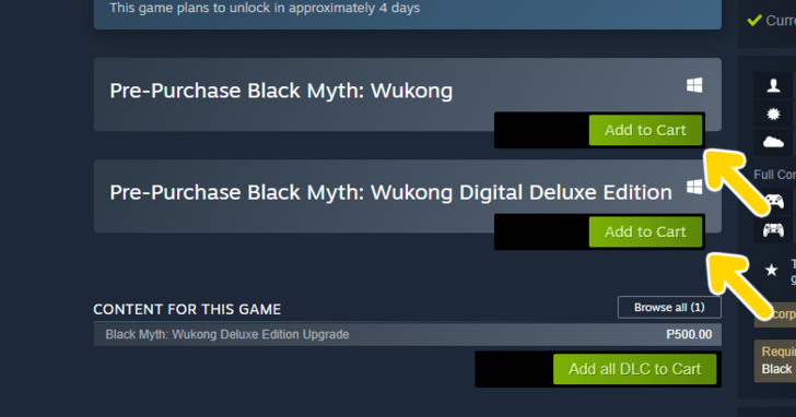 Black Myth: Wukong - Preload on Steam 2