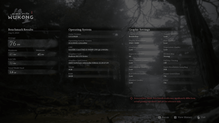 Benchmark Tool Results