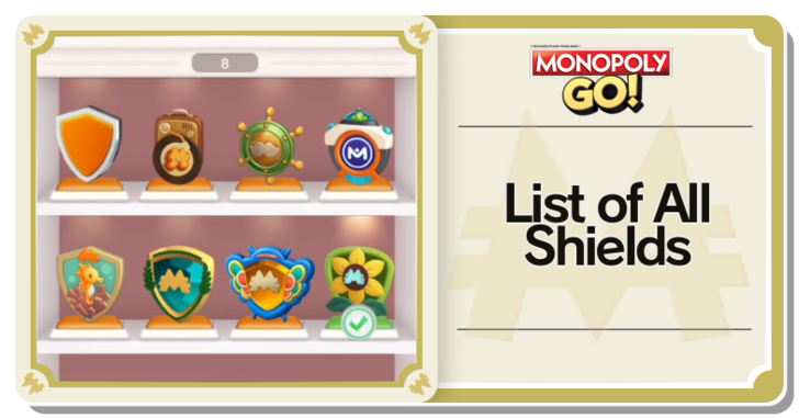 Monopoly GO - List of All Shields