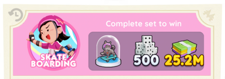 Monopoly GO - Skate Boarding Set Rewards