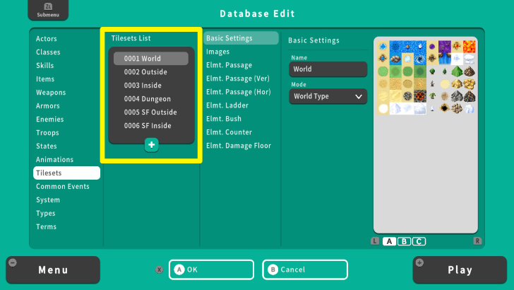 RPG MAKER WITH Tileset Edit