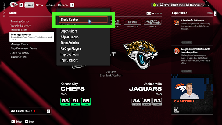 Madden NFL 25 - Open Trade Center