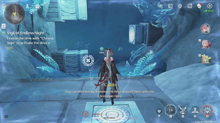 Enter the Cave and Use the Chrono Sign