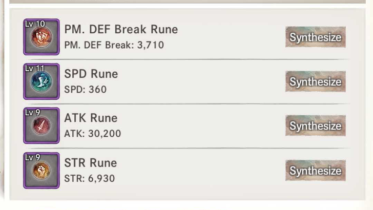 Runes level - MementoMori