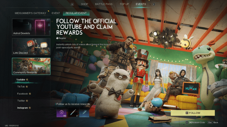 Once Human - Earn Starchrom Social Media