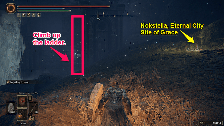 Climb Up the Ladder Near the Grace