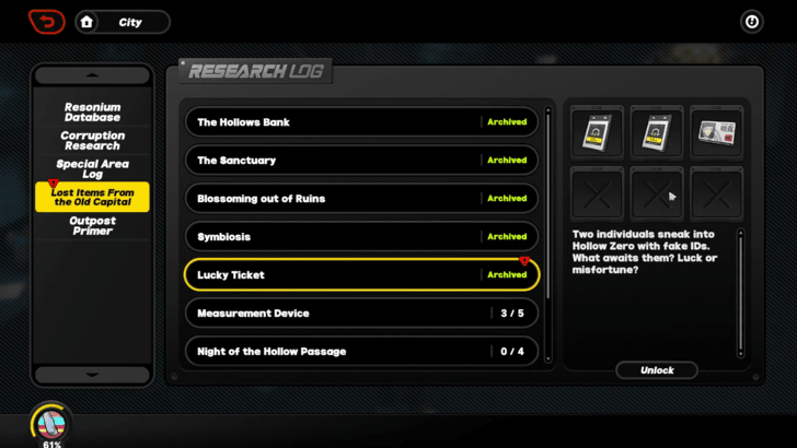 Find Lost Items From the Old Capital in Hollow Zero