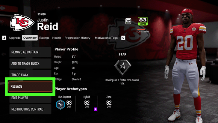 Madden NFL 25 - Releasing Players