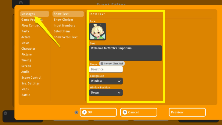 RPG MAKER WITH Dialogue