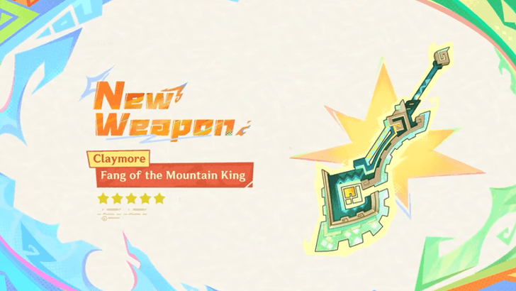 Genshin - Fang of the Mountain King - 5 Star Claymore.png