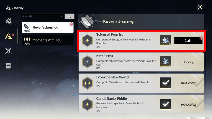 Wish Upon the Moon II - Unlocks a Token of Promise Trophy