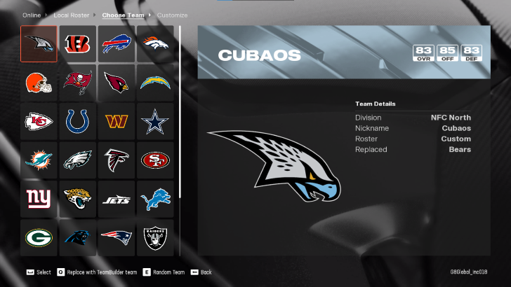 Madden NFL 25 - Replace team in Franchise Mode