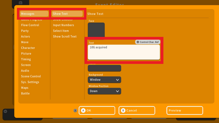 Change Gold Show Text