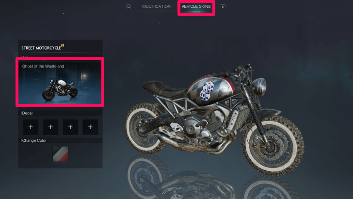 Once Human - Vehicle Skin Screen