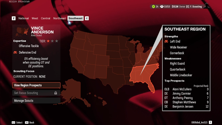 Madden NFL 25 - Assign Scouts in Region