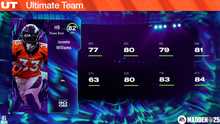 Madden NFL 25 - Javonte Williams Ultimate Team