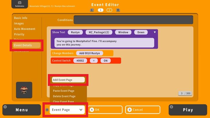 Add Event Page Recruitment