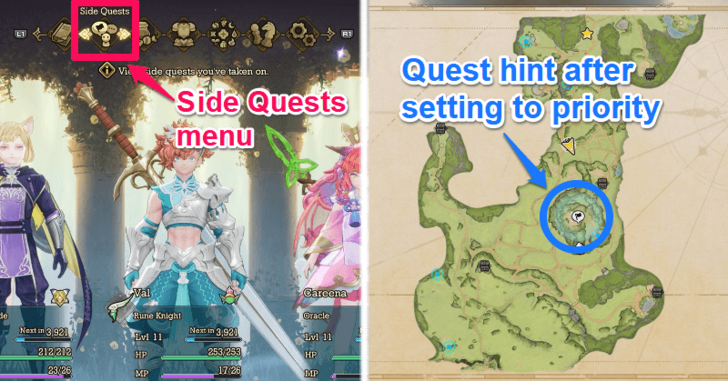 Setting a Priority Side Quest