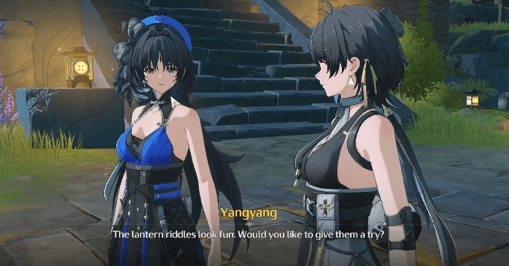 Talk to Yangyang in the Riddle Twiddle stall