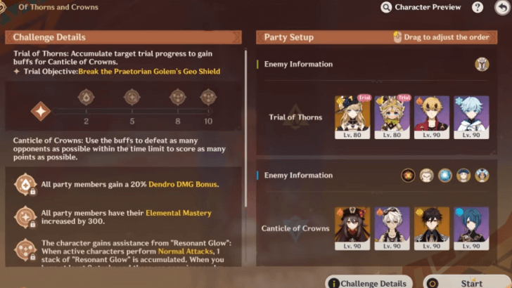 Genshin - Of Thorns and Crowns - Divided into Two Combat Modes